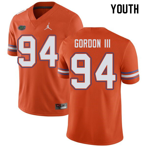 Jordan Brand Youth #94 Moses Gordon III Florida Gators College Football Jerseys Sale-Orange - Click Image to Close